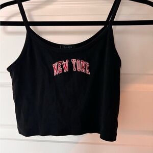 Brandy Melville cropped black tank